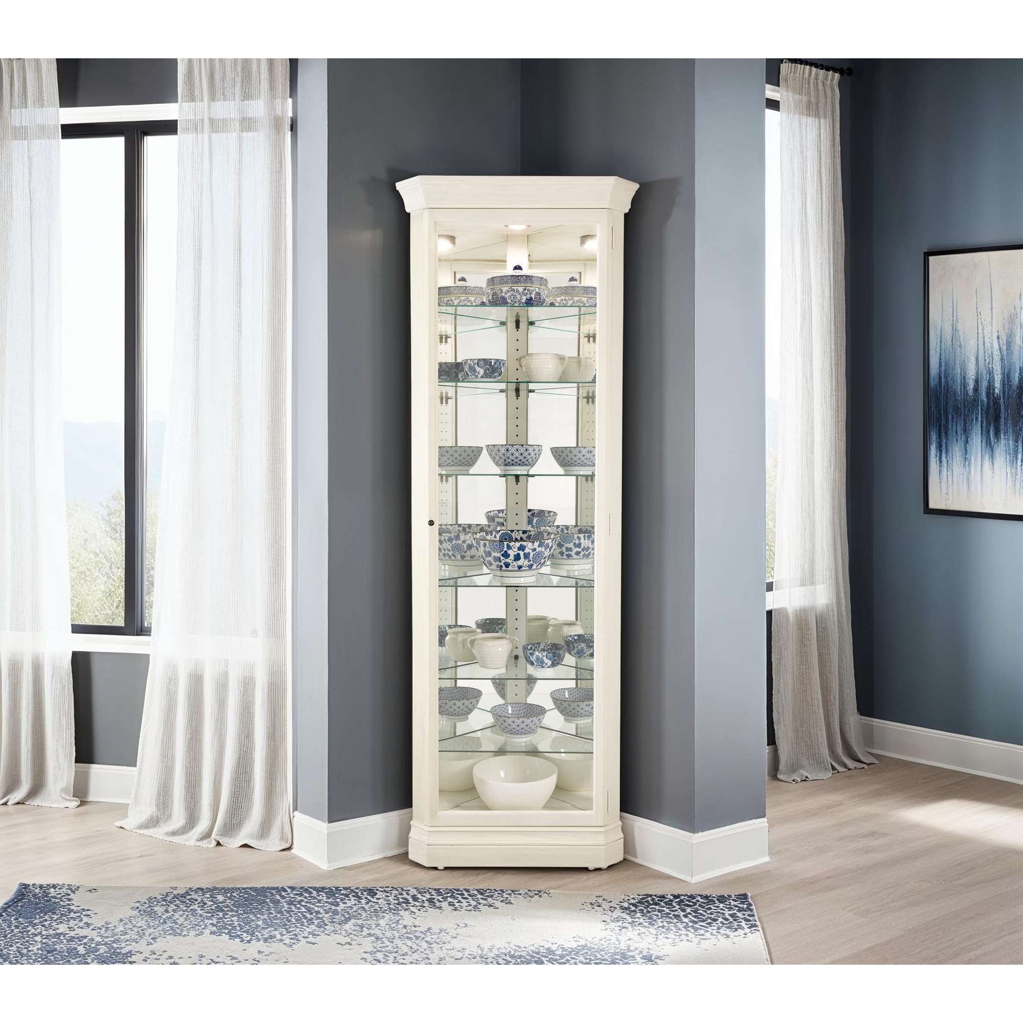 Delia II Corner Curio Cabinet - Image 3