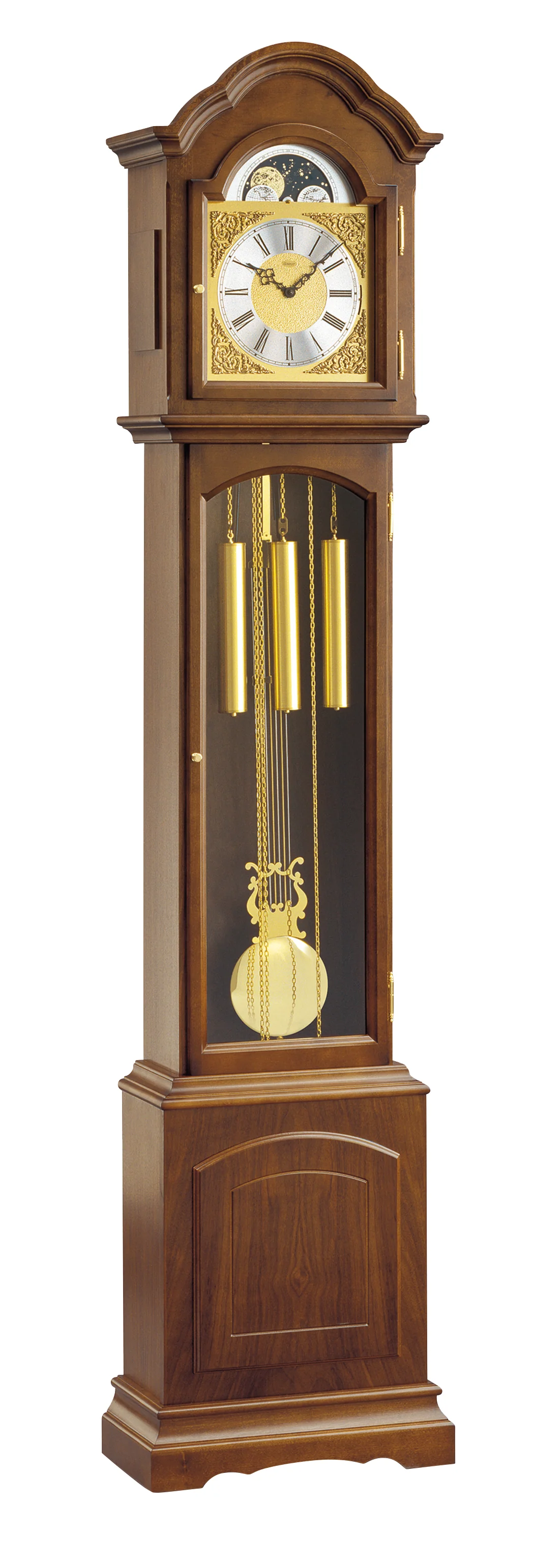 Kieninger Antique Grandfather Clock with Moon Dial and Lyre Pendulum - Image 2