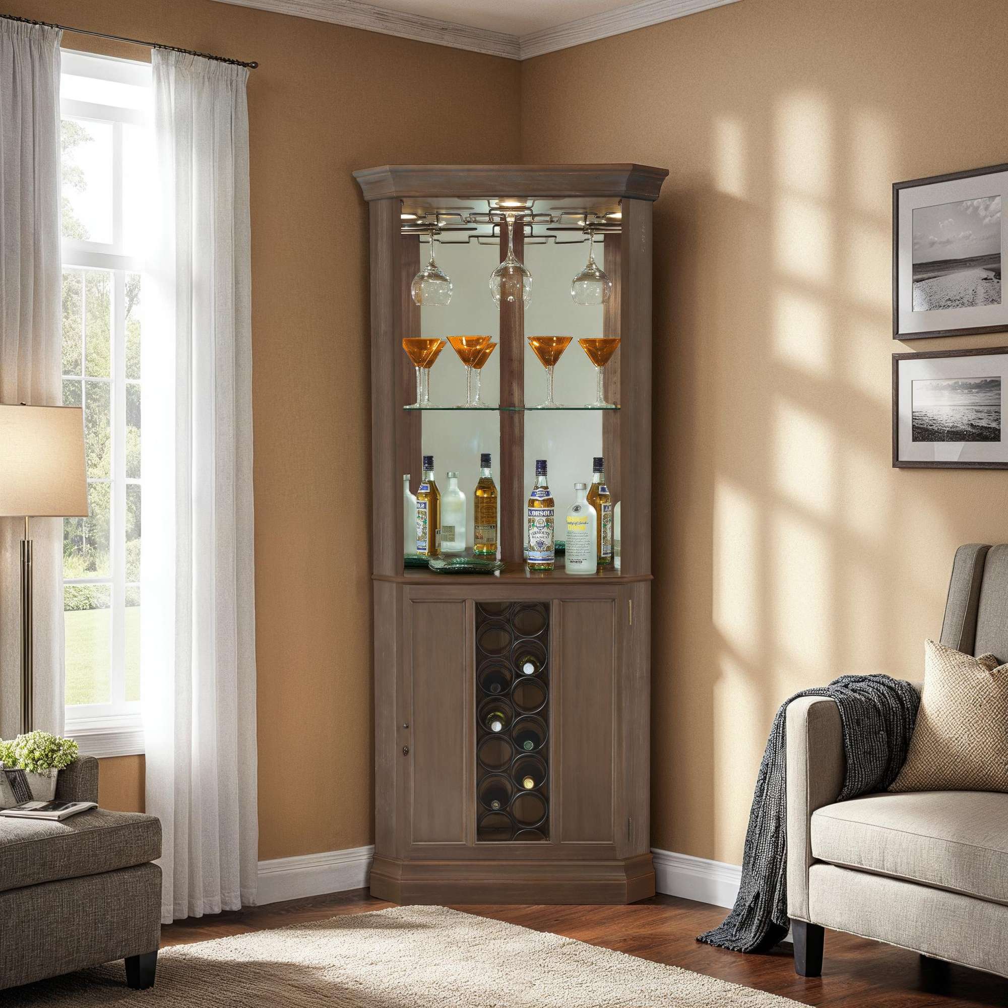 Piedmont IV Corner Wine Cabinet - Image 4