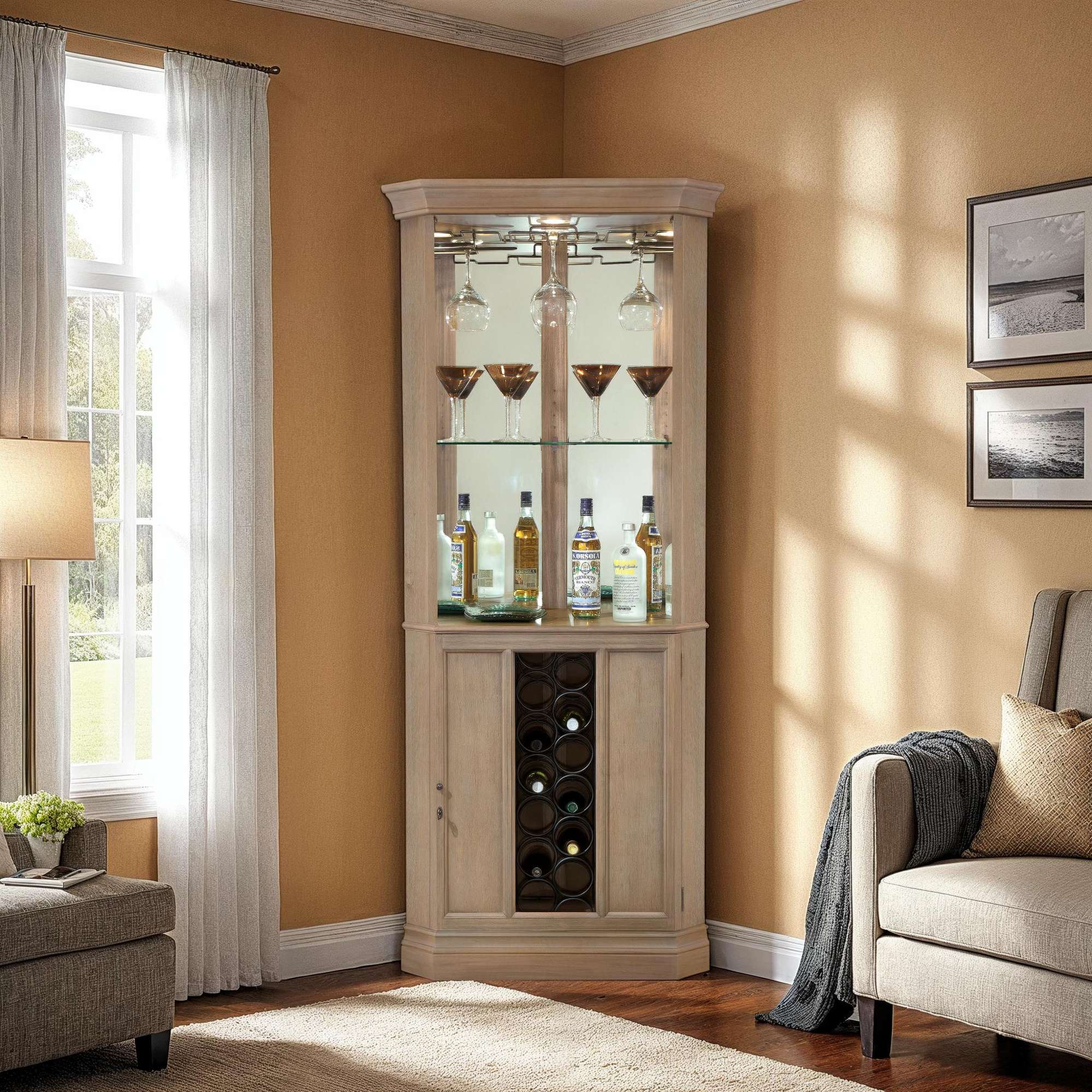 Piedmont VI Corner Wine Cabinet - Image 4