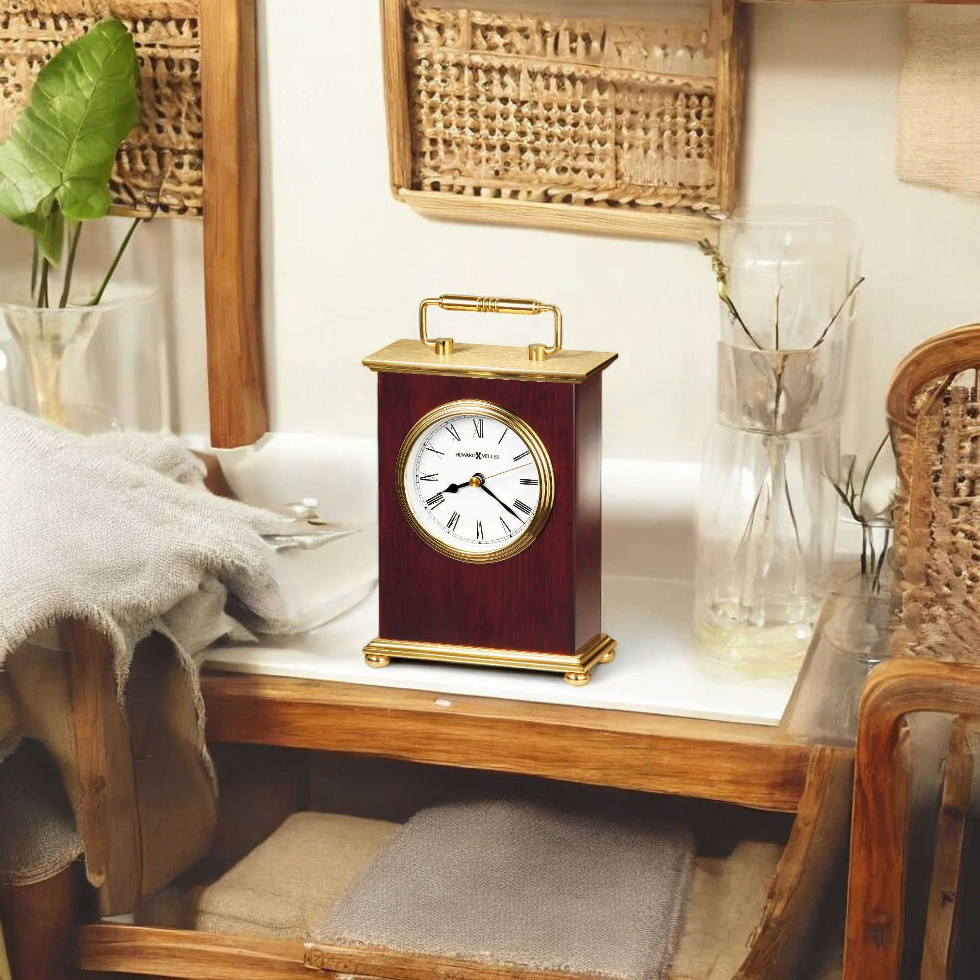 Rosewood Bracket Tabletop Clock - Image 2