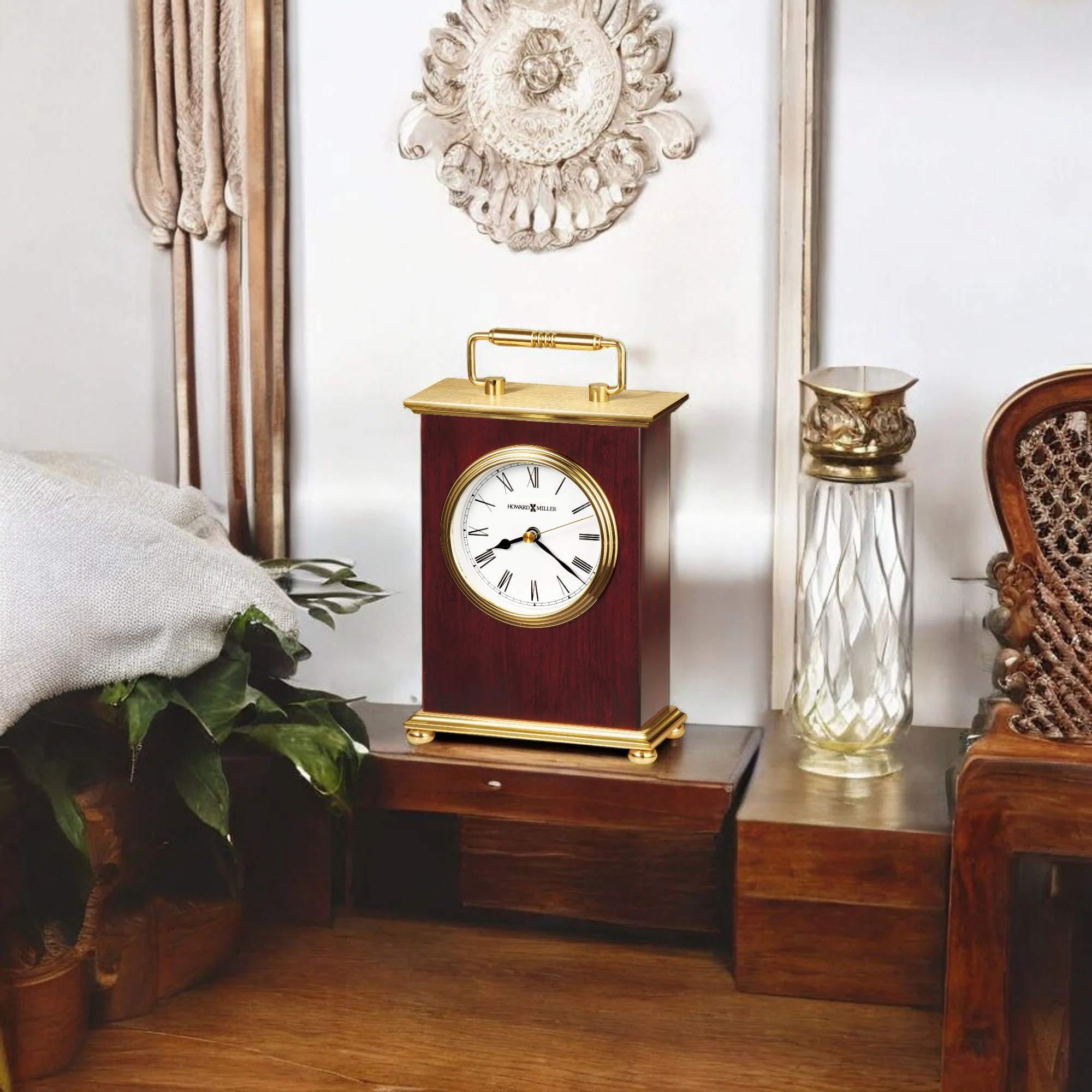 Rosewood Bracket Tabletop Clock - Image 4